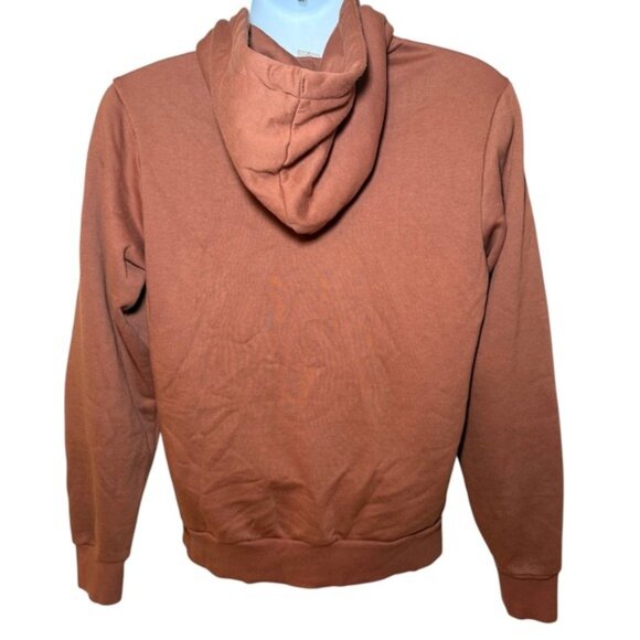 Alo Yoga Everyday Womens Small Full Zip Hoodie Rust Sweatshirt Drawstrings - Picture 2 of 9